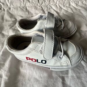 Polo by Ralph Lauren Kids White Sneakers with Red Logo